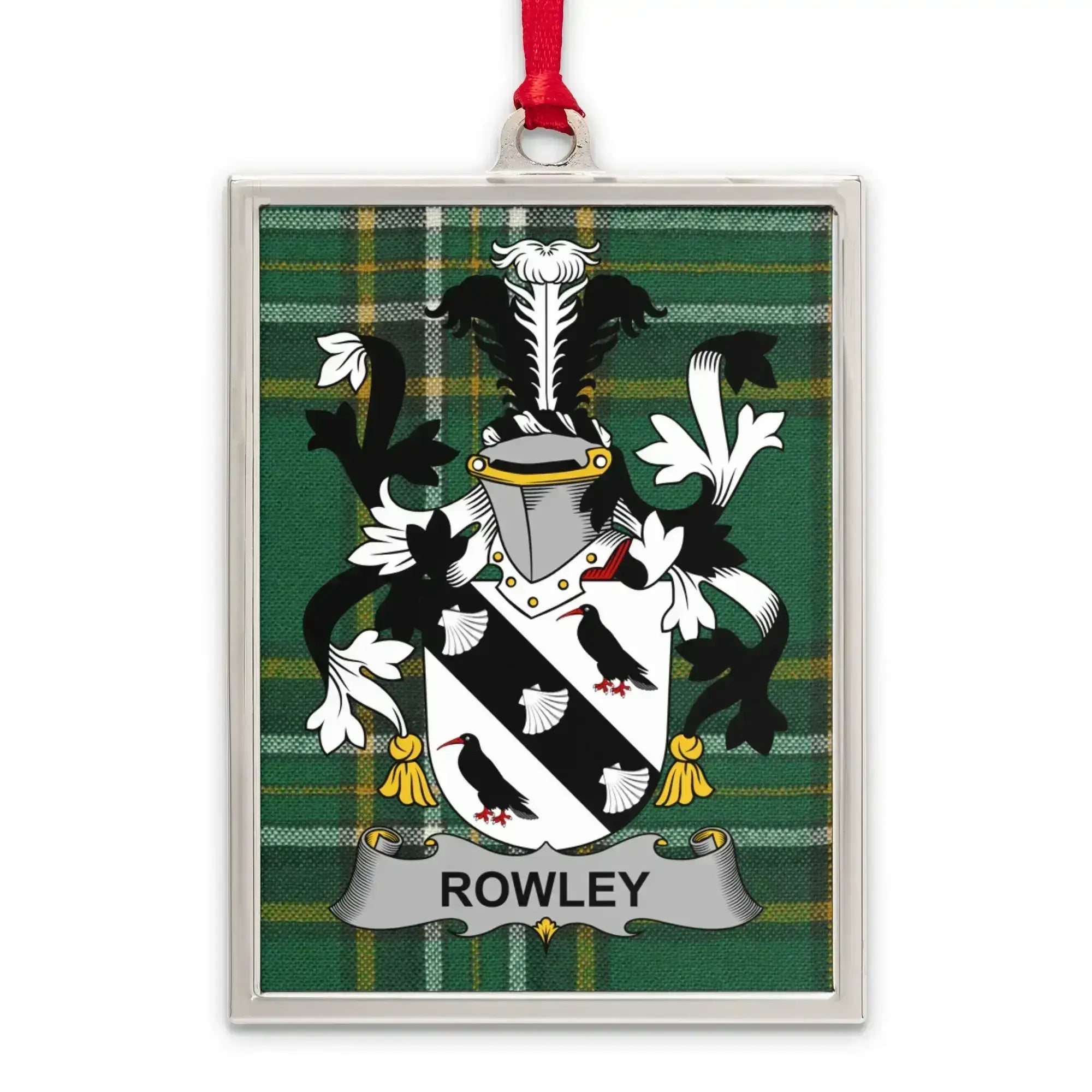 Rowley Family Crest Tartan Christmas Ornament product