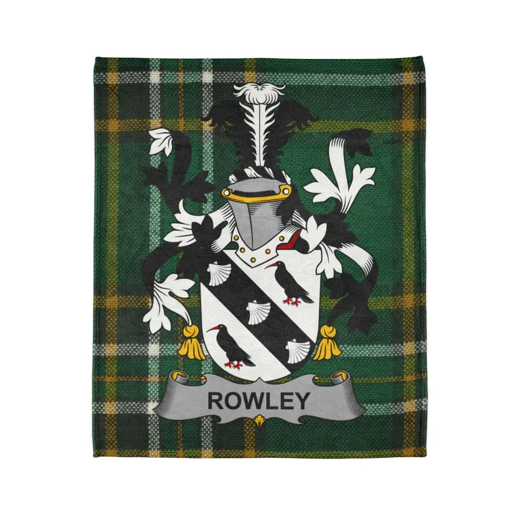 Rowley Family Crest Tartan Pattern Blanket