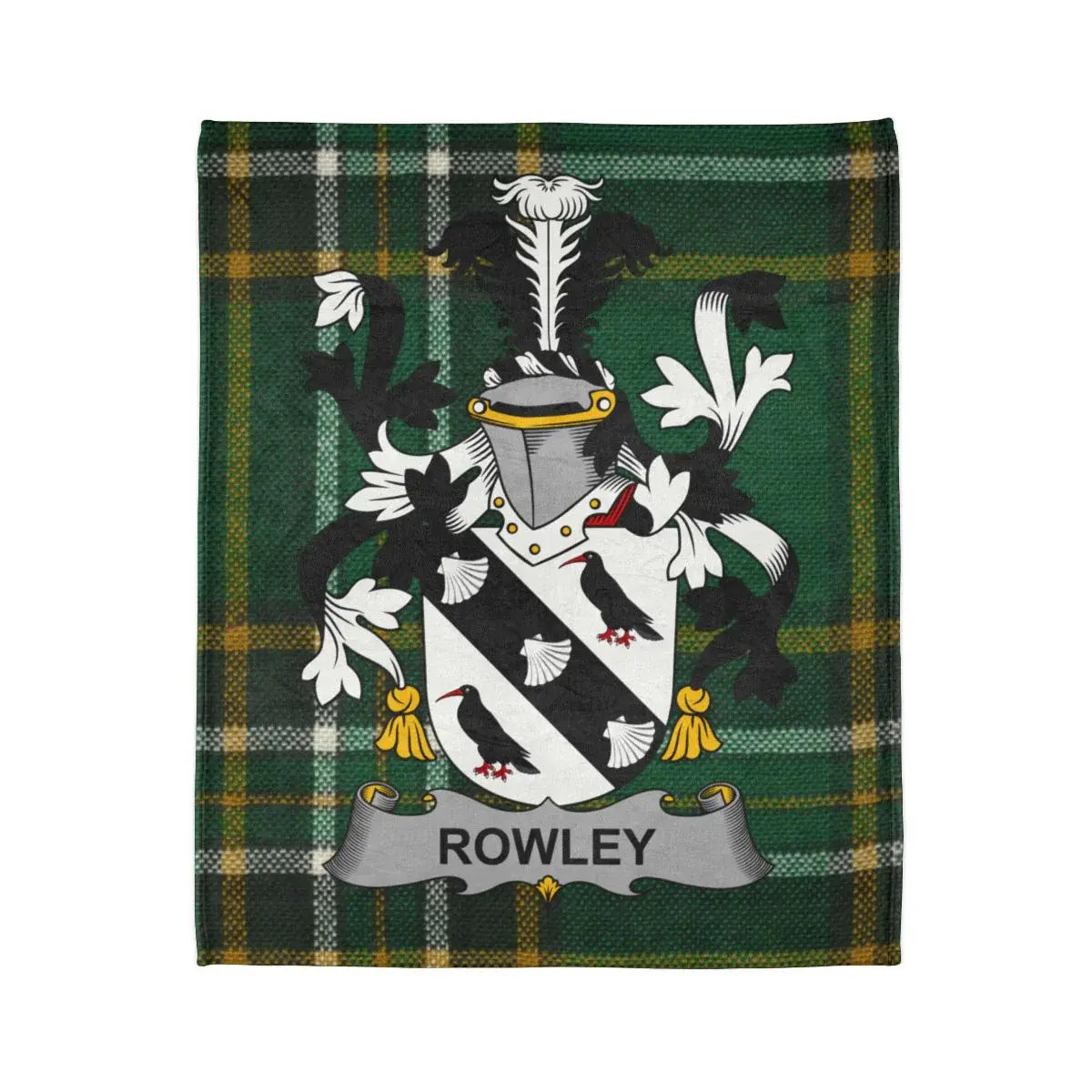 Rowley Family Crest Tartan Pattern Blanket