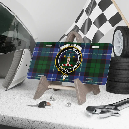 Custom Tartan Racing Car License Plate product