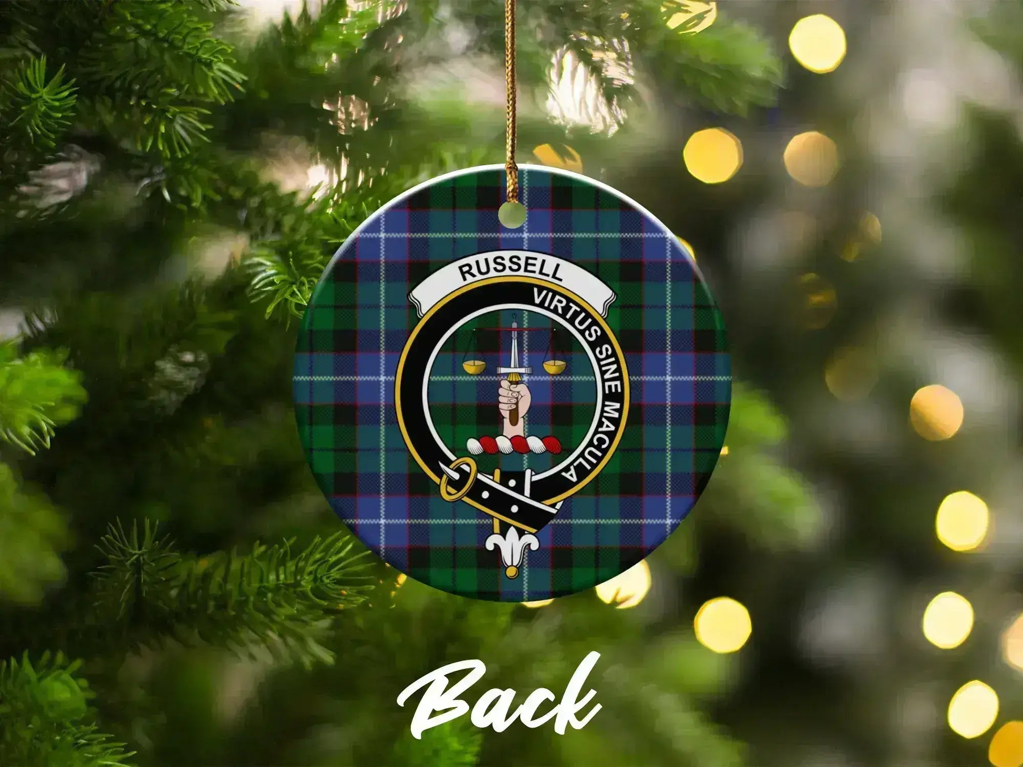 Russell Virtus Sine Macula Ornament Christmas product