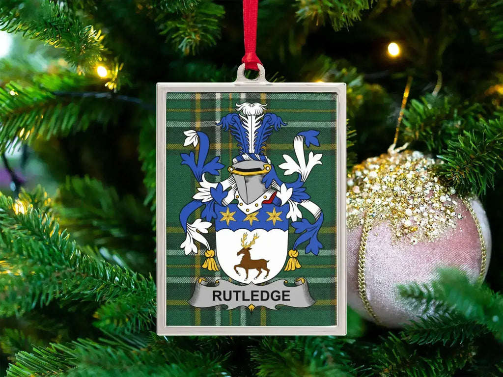 Rutledge Family Crest Christmas Ornament product type
