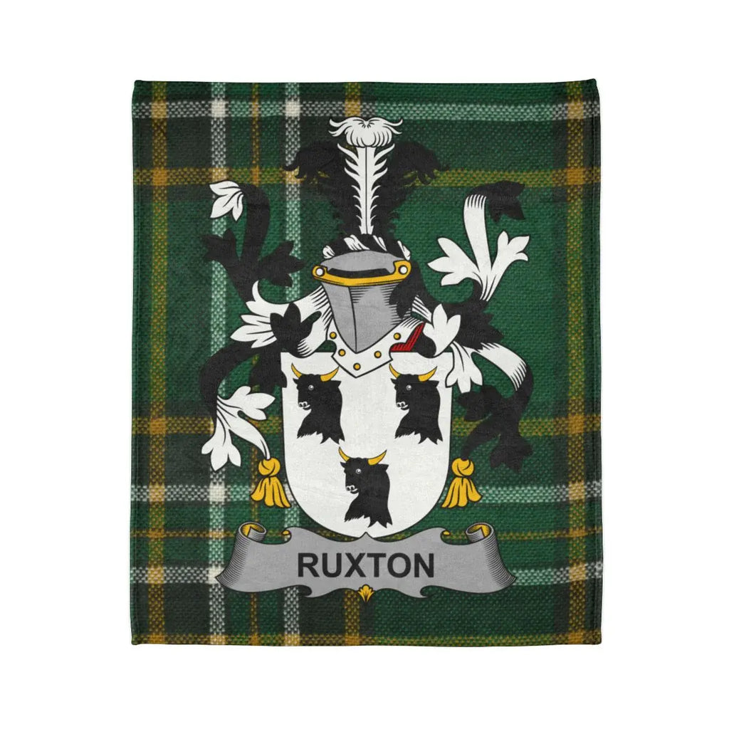 Ruxton Family Crest Plaid Tartan Blanket