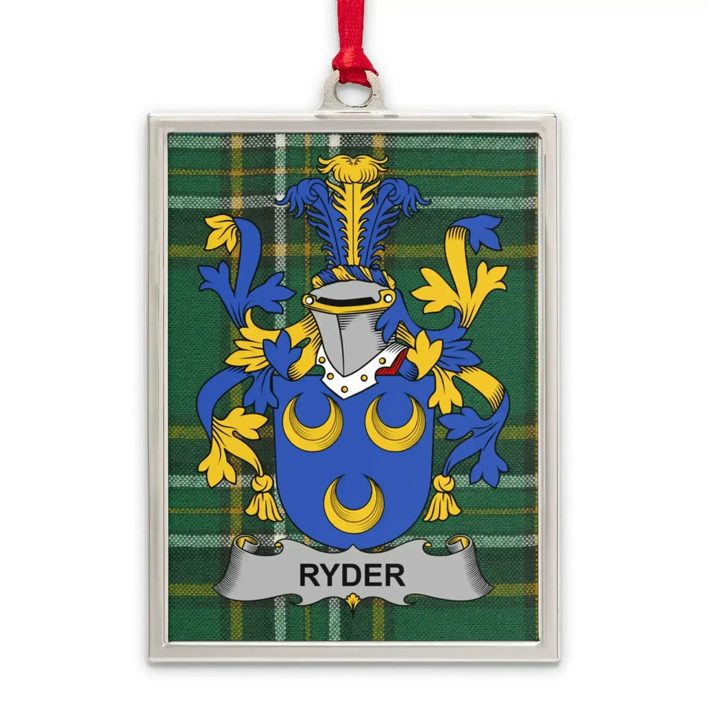 Ryder Family Crest Plaid Design Hanging Ornament product