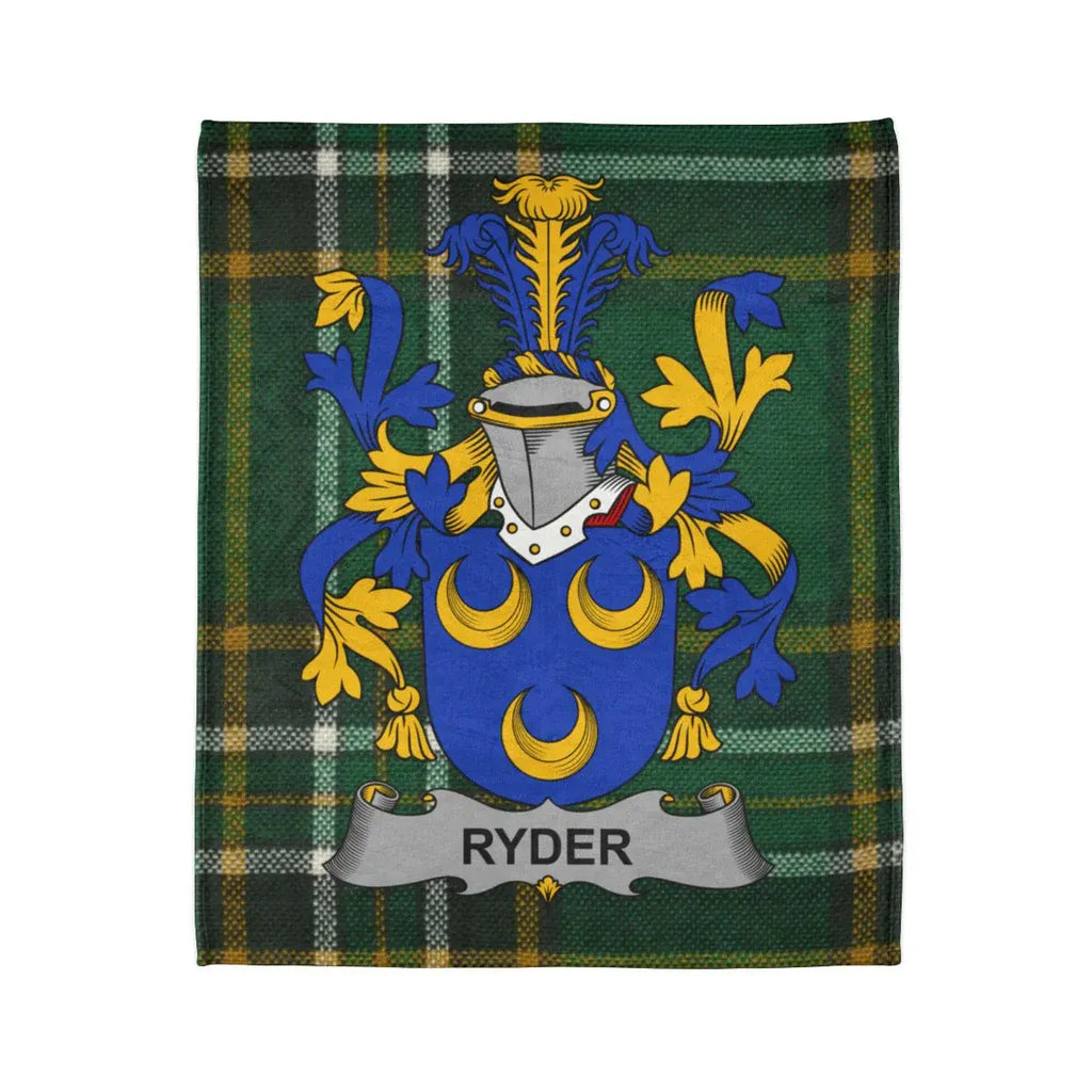 Ryder Family Crest Personalized Blanket