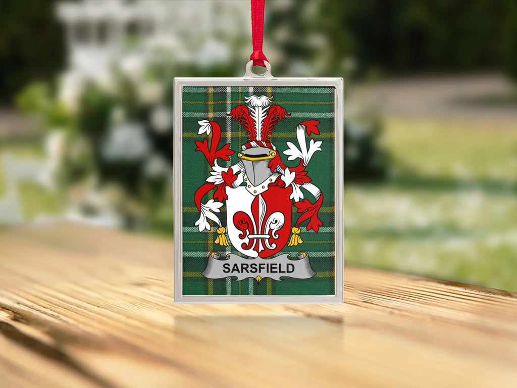 Sarsfield Coat of Arms Ornament for Holiday Decor product