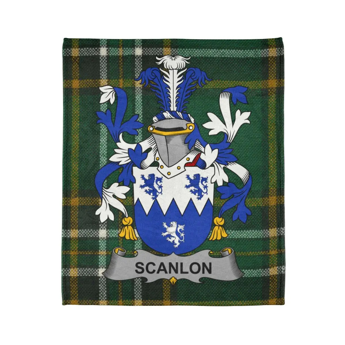 Scanlon Family Coat of Arms Tartan Blanket