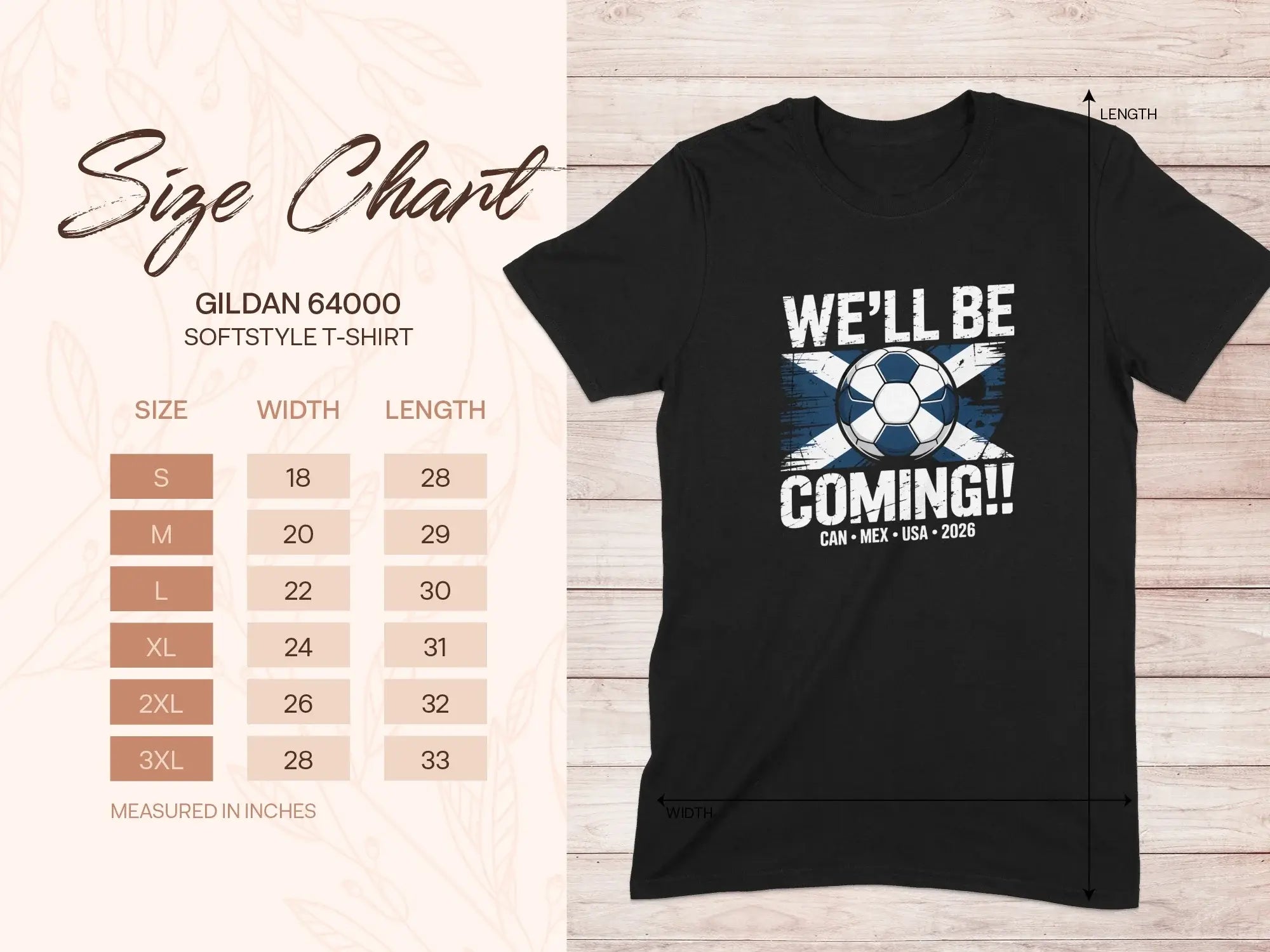 Soccer Ball Graphic We'll Be Coming T-Shirt
