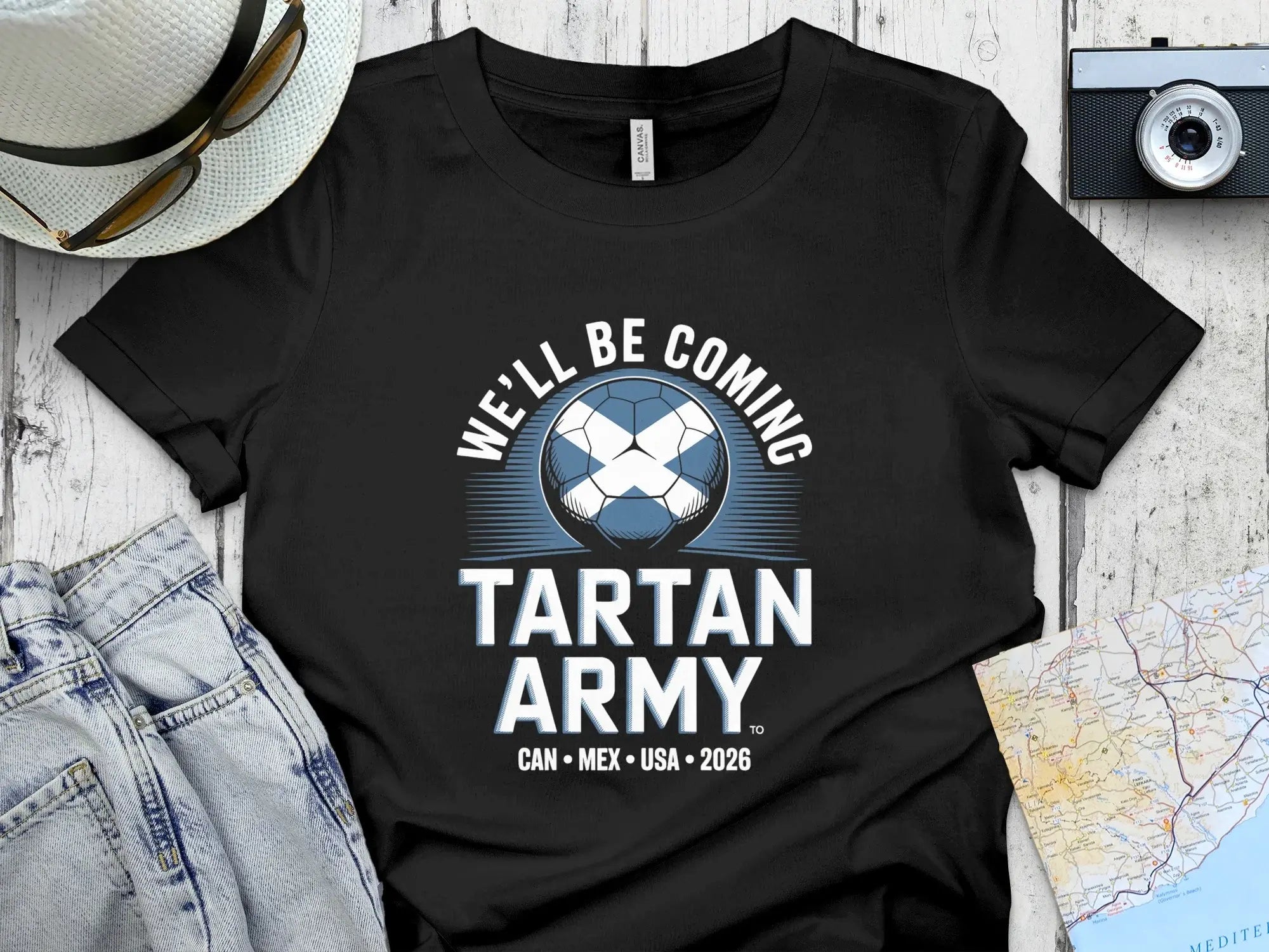 We'll Be Coming Tartan Army CAN MEX USA 2026 Shirt