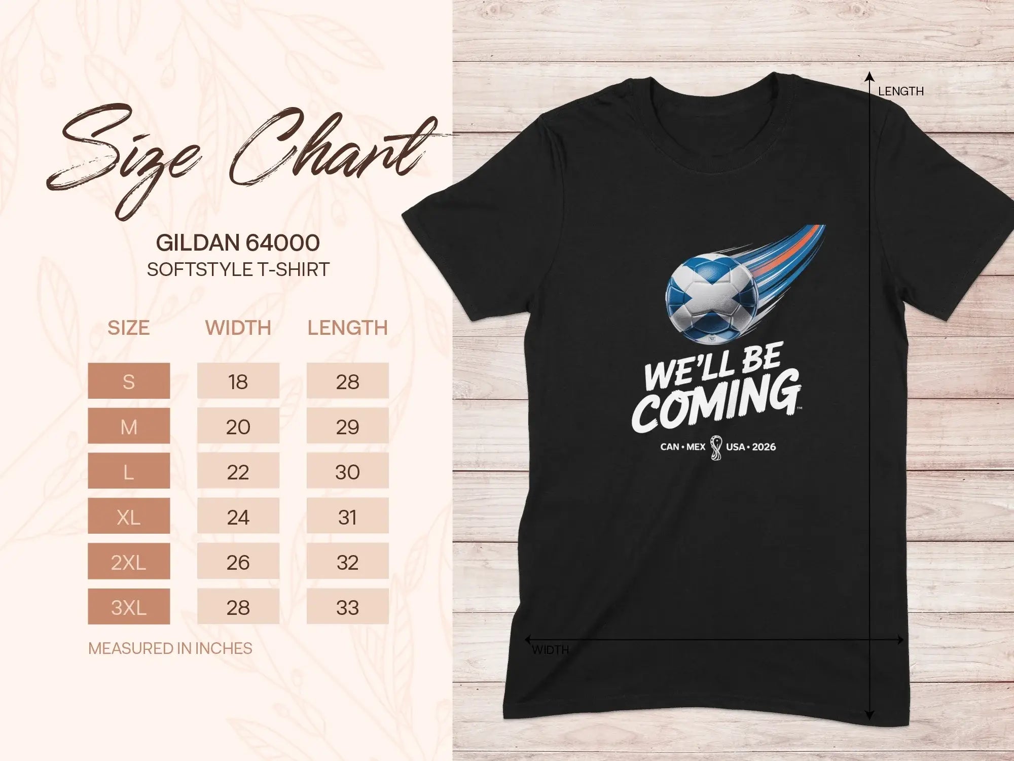 We'll Be Coming Soccer Themed T-shirt