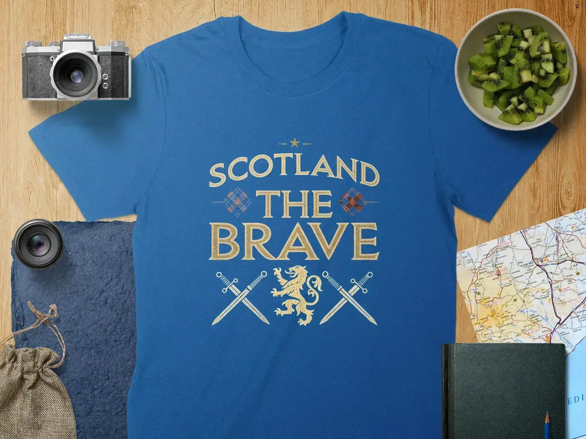 Scotland The Brave Lion Swords Graphic Design