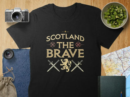 Scotland The Brave Graphic Black Shirt product type