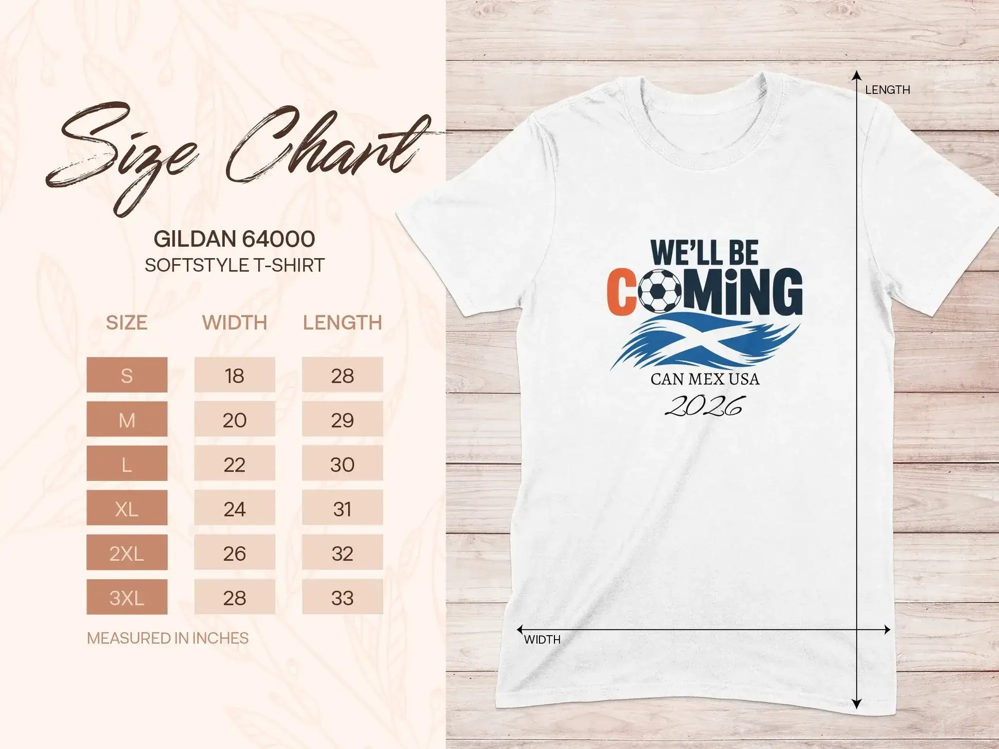 We'll Be Coming CAN MEX USA Soccer T-Shirt