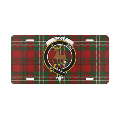 Scott Amo Plaid Reindeer Design License Plate product