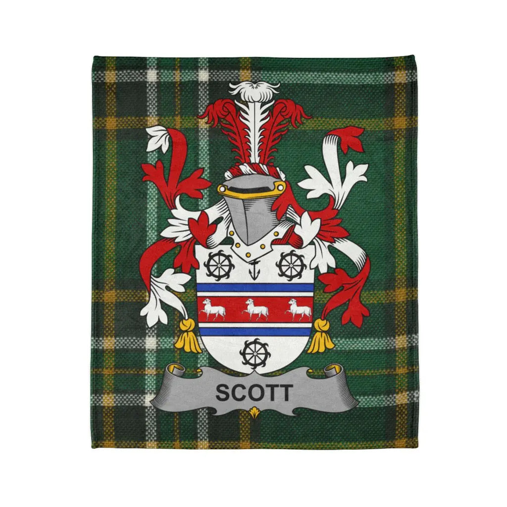 Scott Family Crest Plaid Design Blanket