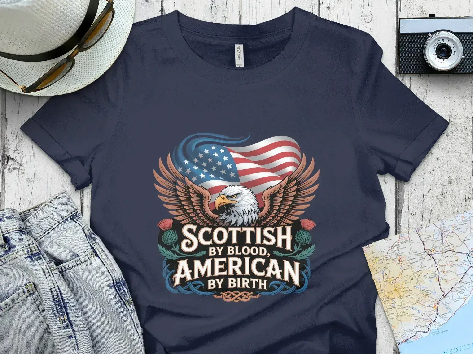 Scottish By Blood American By Birth T-shirt product