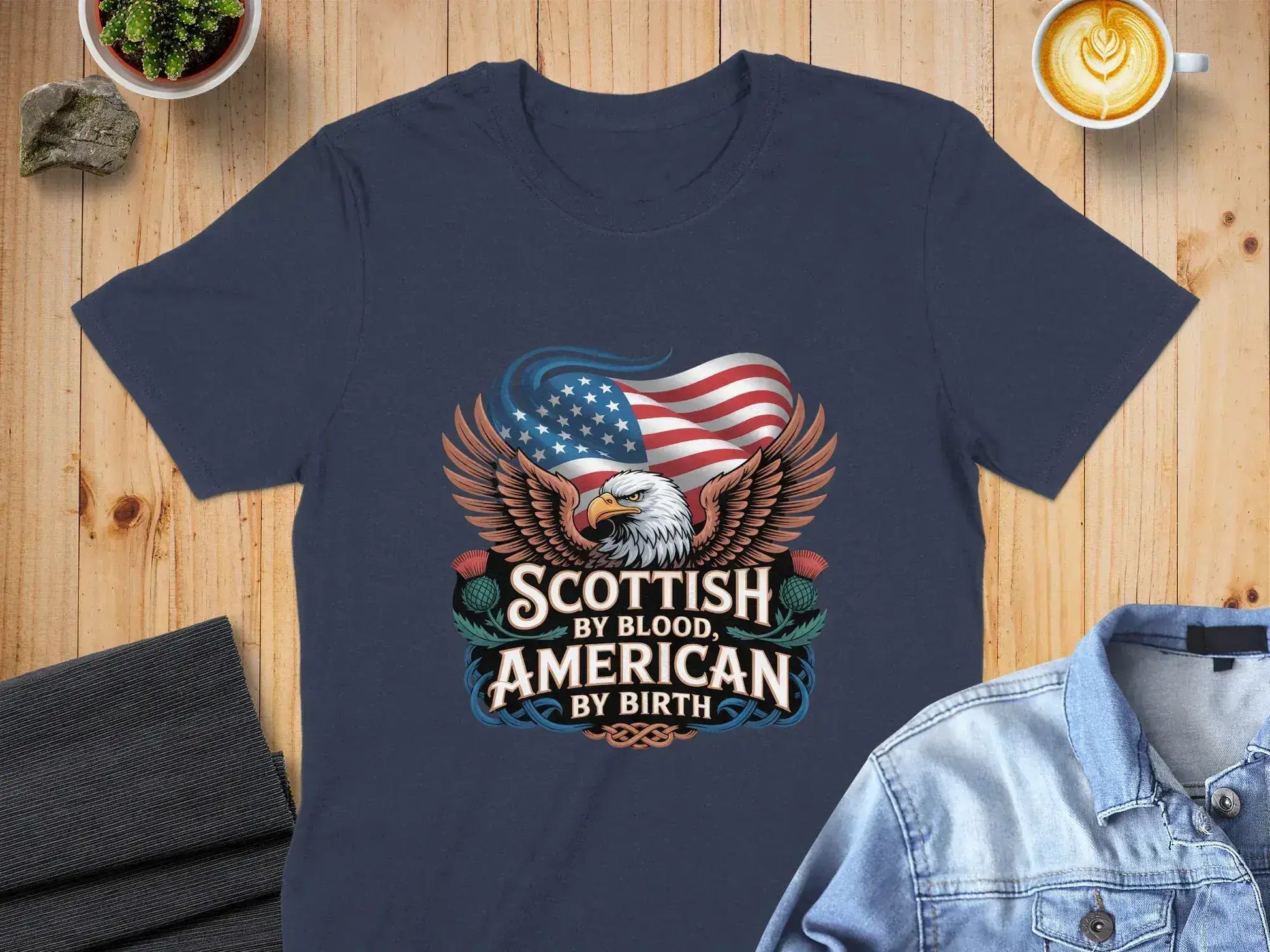 Scottish by Blood American by Birth graphic product