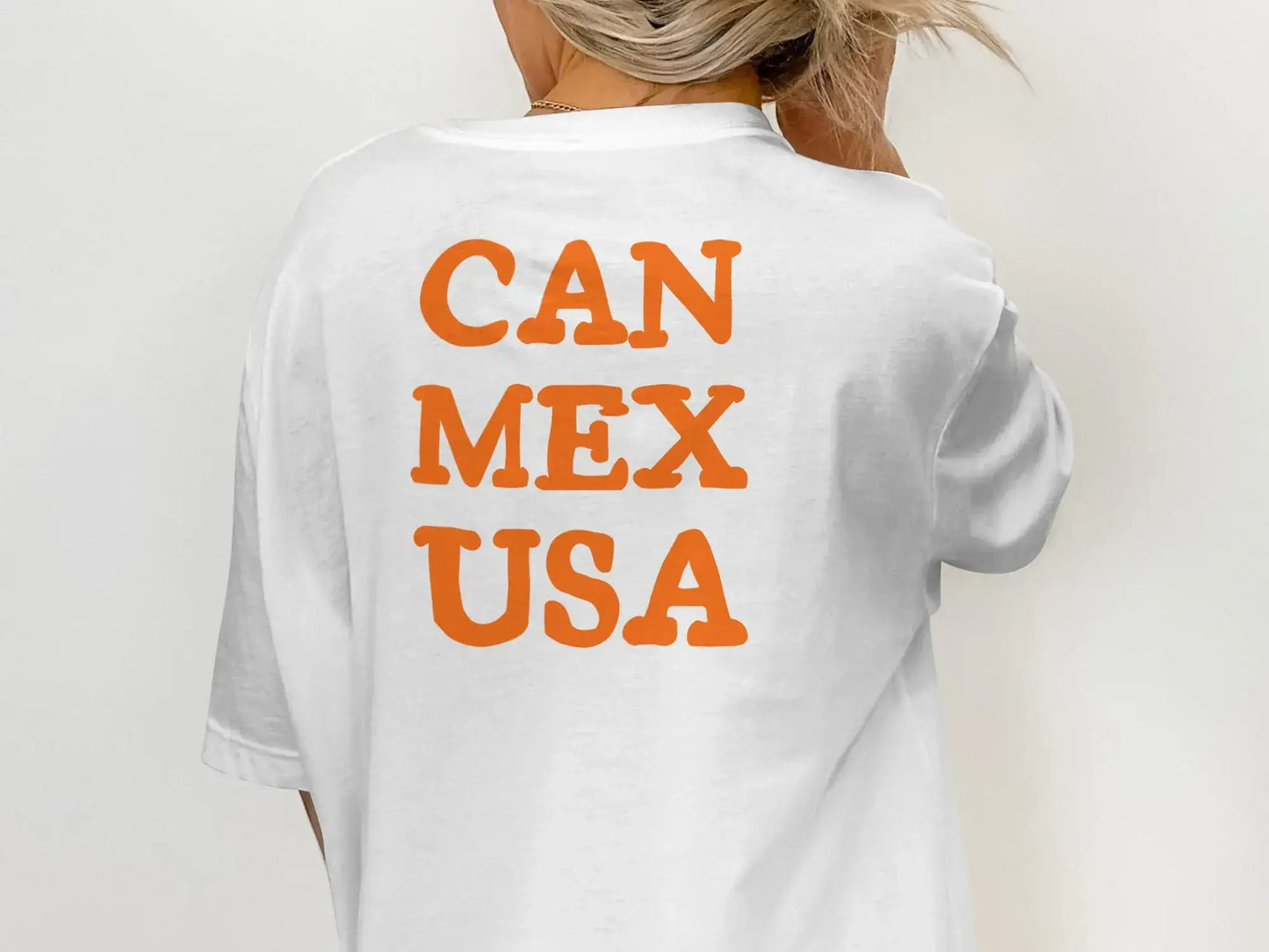 CAN MEX USA Printed Back Design T-Shirt
