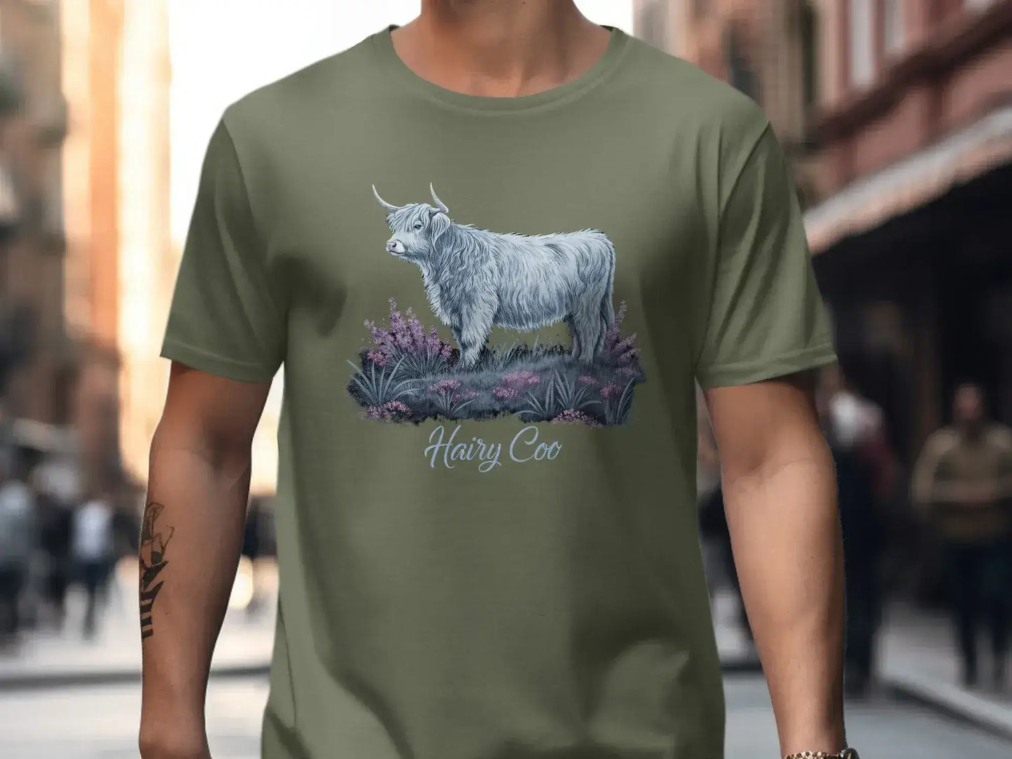 Hairy Coo Graphic Highland Cow Themed T-shirt product