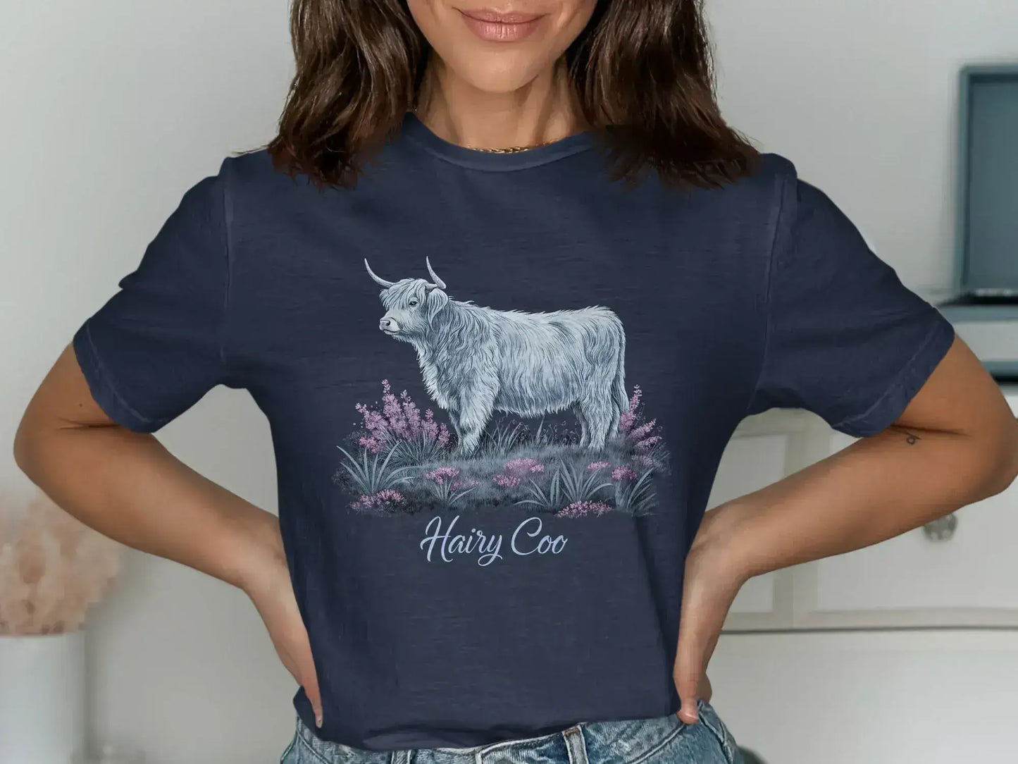 Hairy Coo Highland Cow Graphic Tee product type