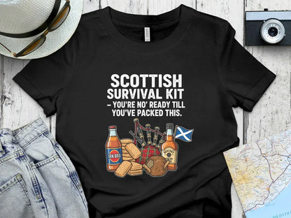 Scottish Survival Kit Graphic T-Shirt Funny Novelty product type