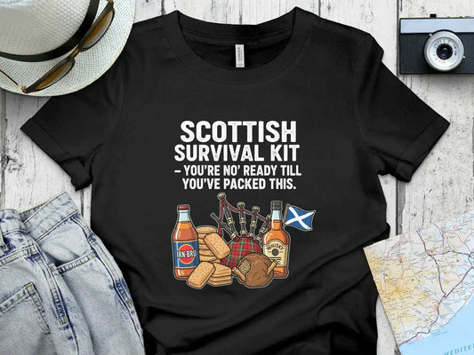 Scottish Survival Kit Graphic T-Shirt Funny Novelty product type