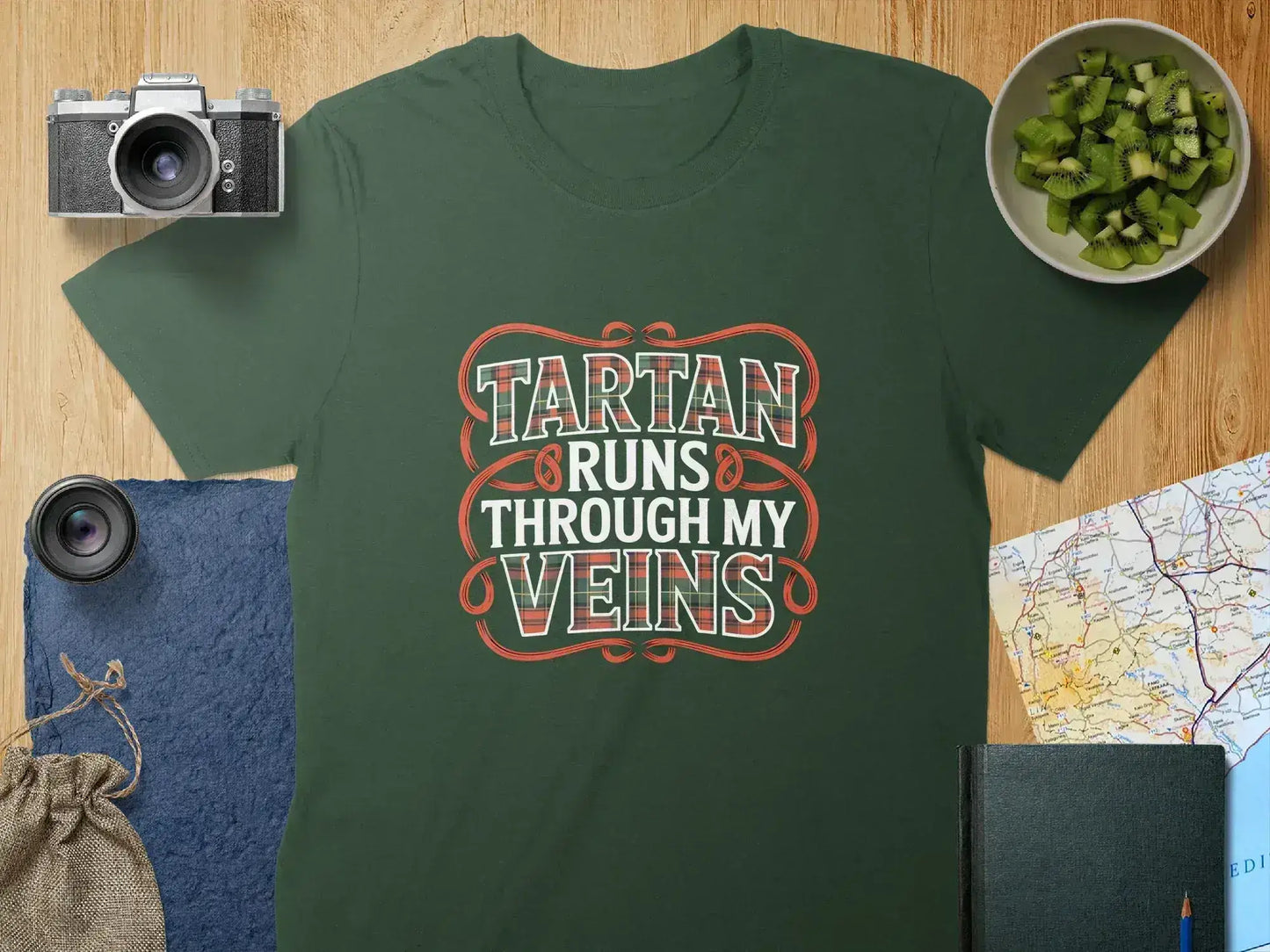 Tartan Runs Through My Veins Graphic T-shirt product type
