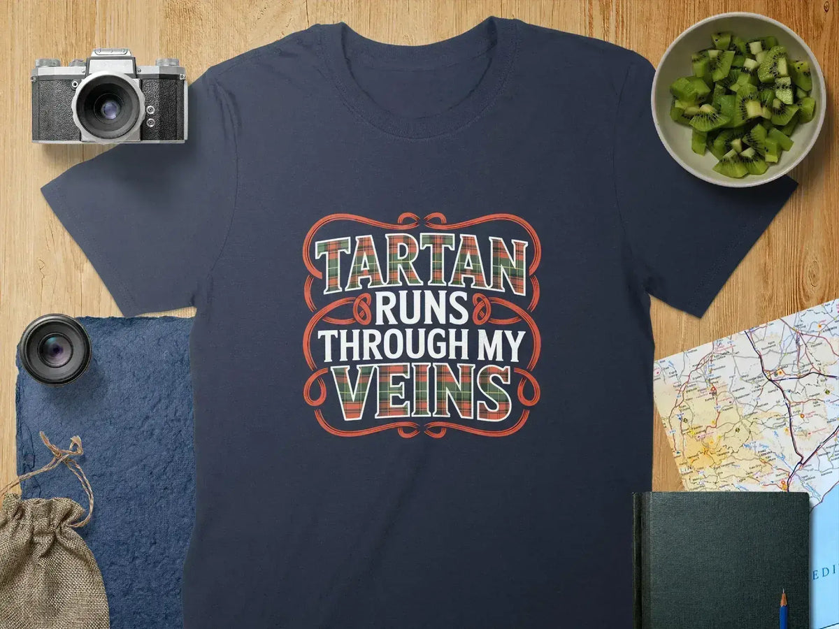 Tartan Runs Through My Veins Graphic T-Shirt