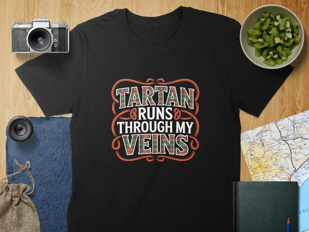 Tartan Runs Through My Veins Graphic T-Shirt