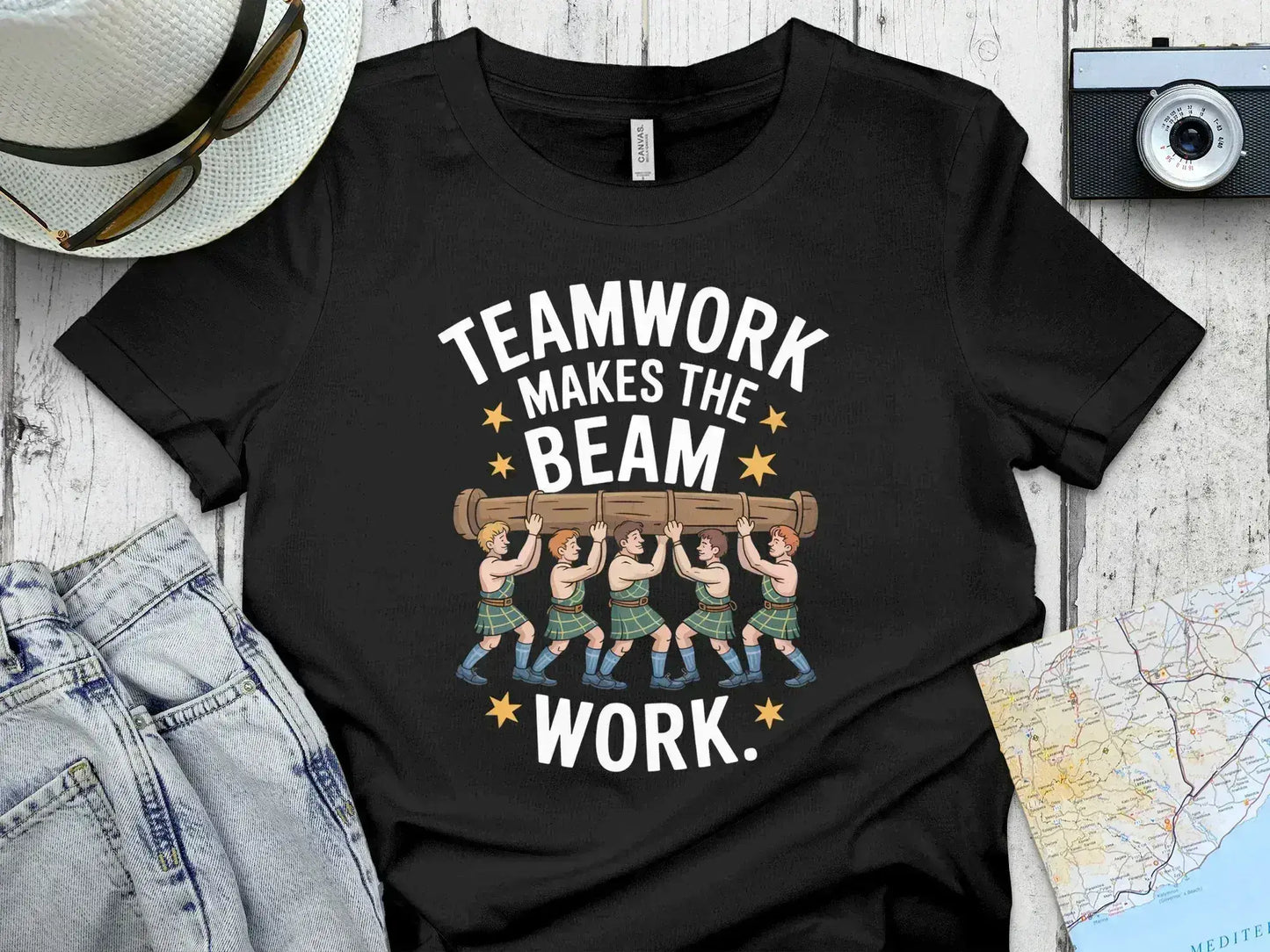 Teamwork Makes The Beam Work Graphic T-Shirt product