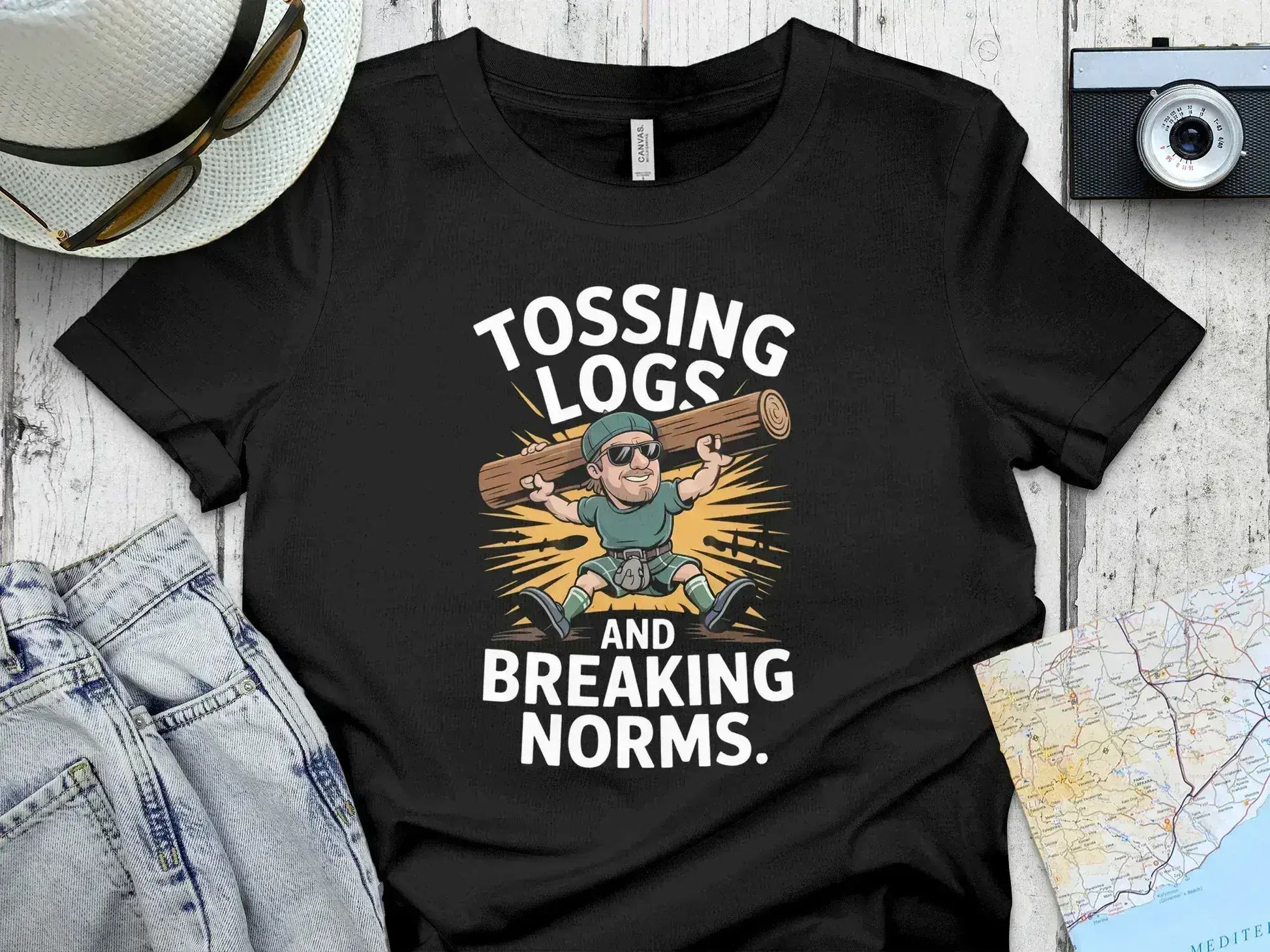 Tossing Logs And Breaking Norms Graphic T-Shirt product