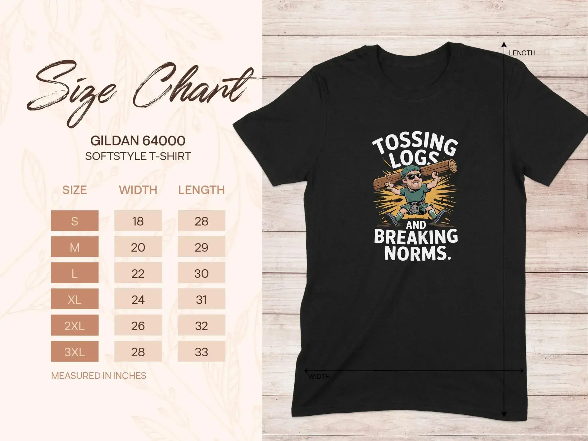 Tossing Logs And Breaking Norms T-Shirt product