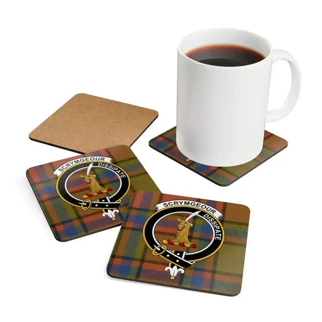 Scottish Clan Custom Tartan Coasters Set of 4 product