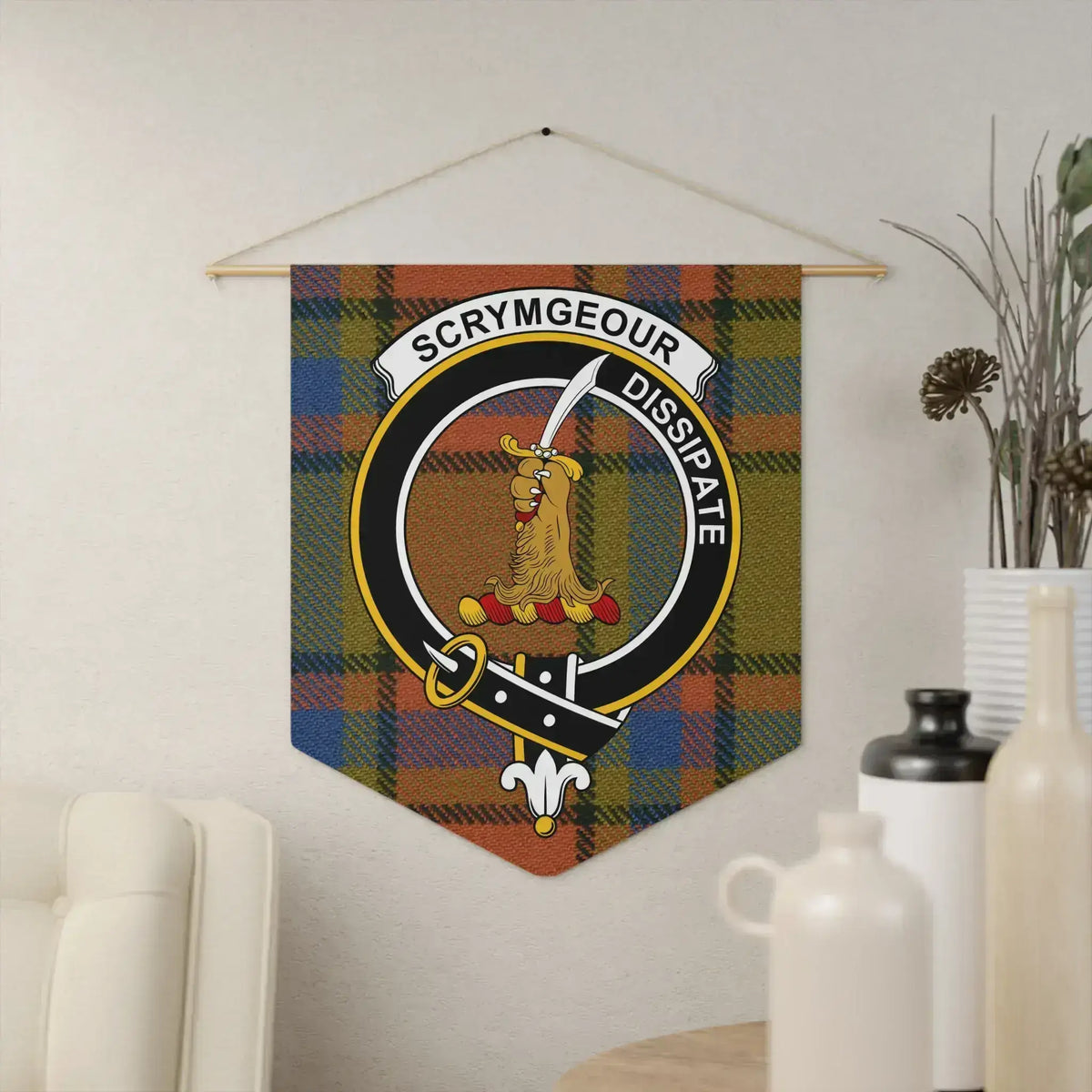 SCRYMGEOUR DISSIPATE Plaid Banner Wall Decor