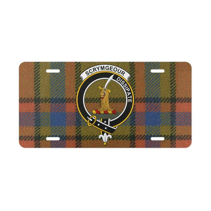 Scrymegour Dissipate Shield Plaid Design License Plate product