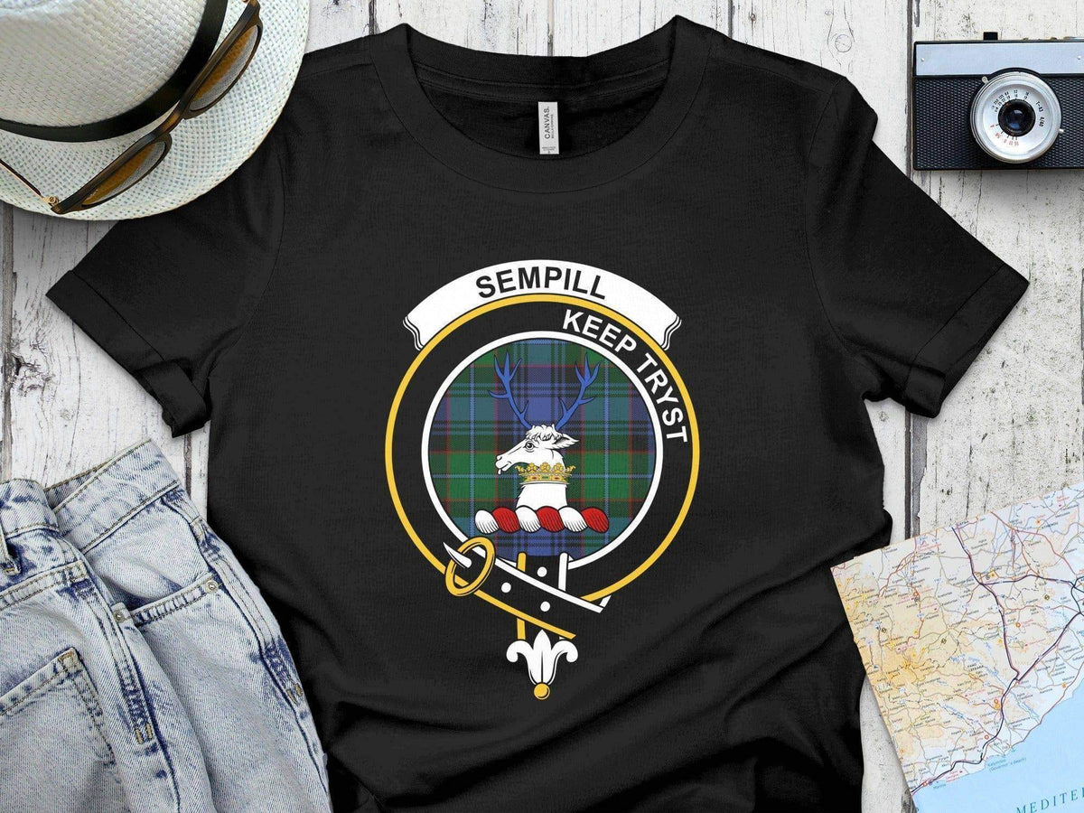 Sempill Keep Tryst Crest Design Comfortable T-shirt