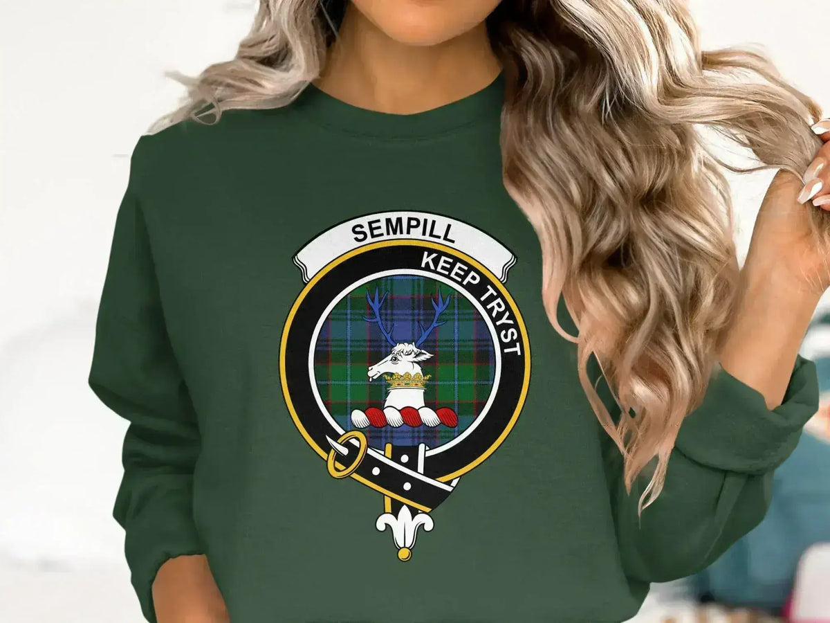 Sempill Keep Tryst Family Crest Green Sweatshirt