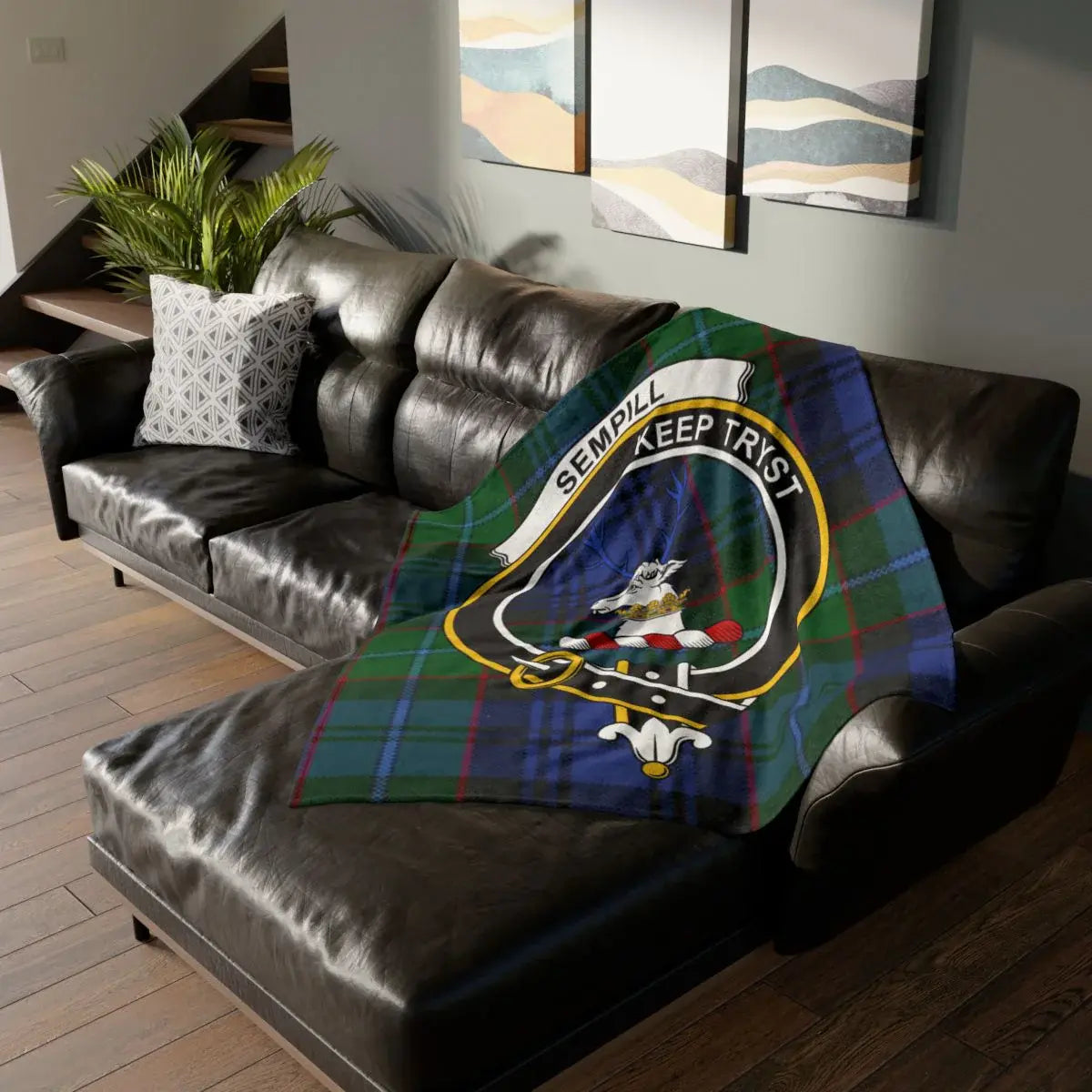Cozy Sempill Keep Tryst Tartan Pattern Blanket
