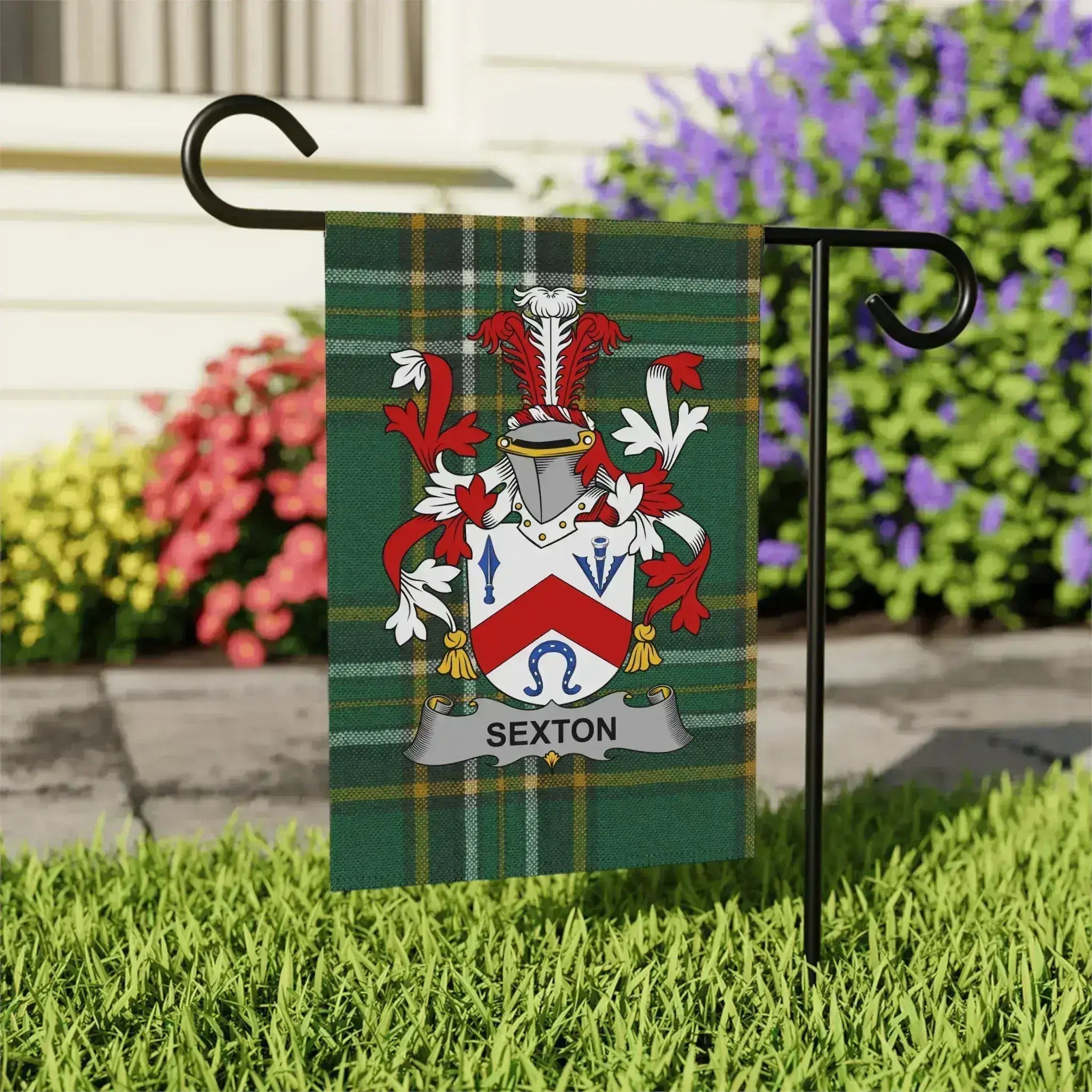 Personalized Sexton Family Crest Garden Flag product