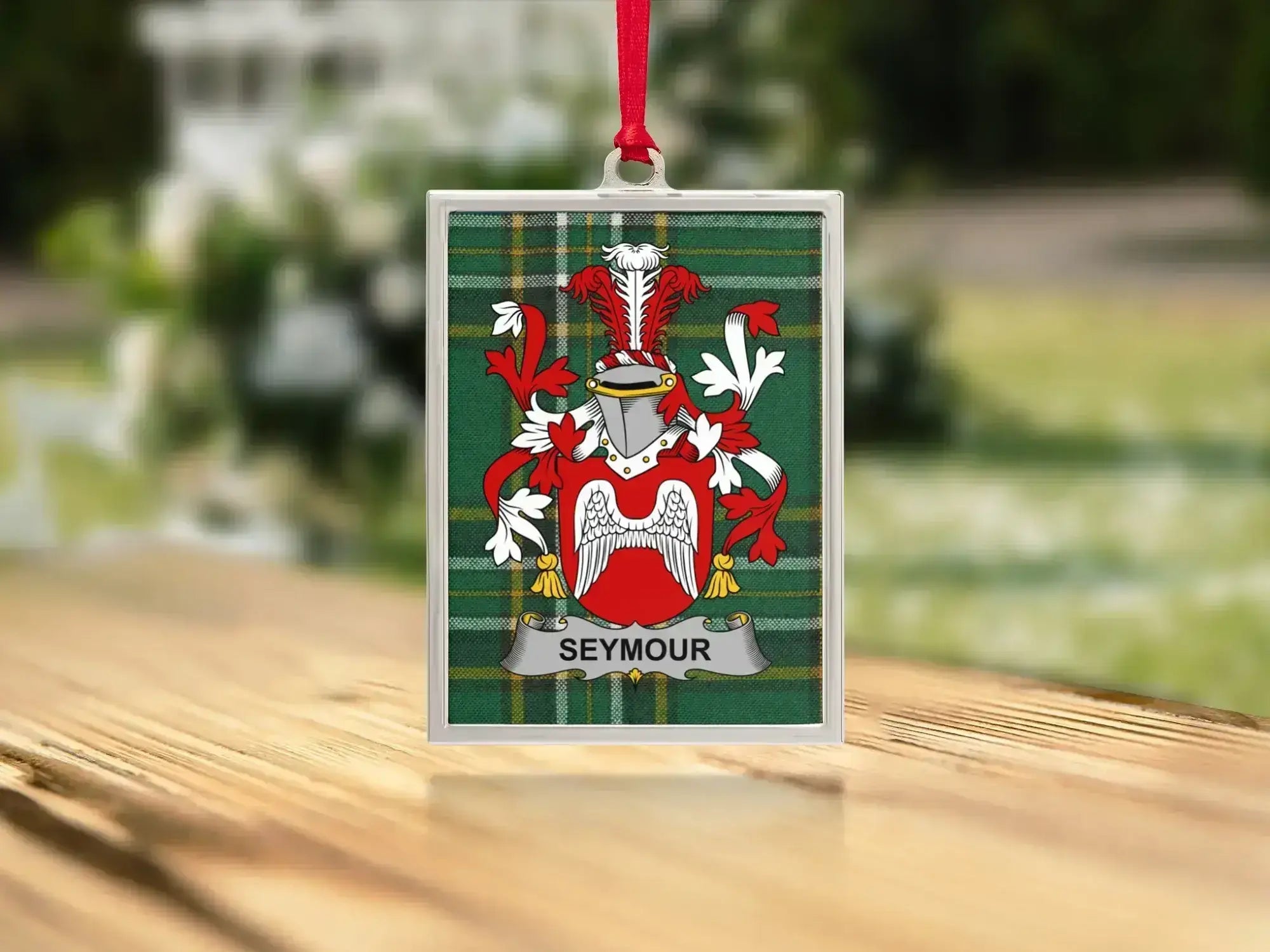 Personalized Seymour Family Crest Ornament product