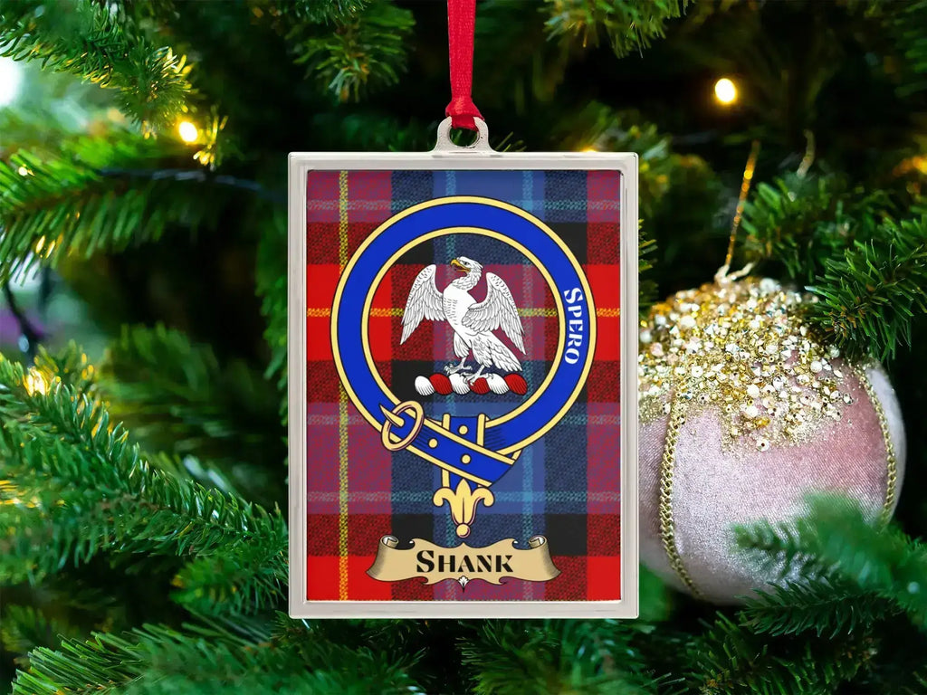 Shank Clan Crest Ornament Scottish Plaid Pattern product