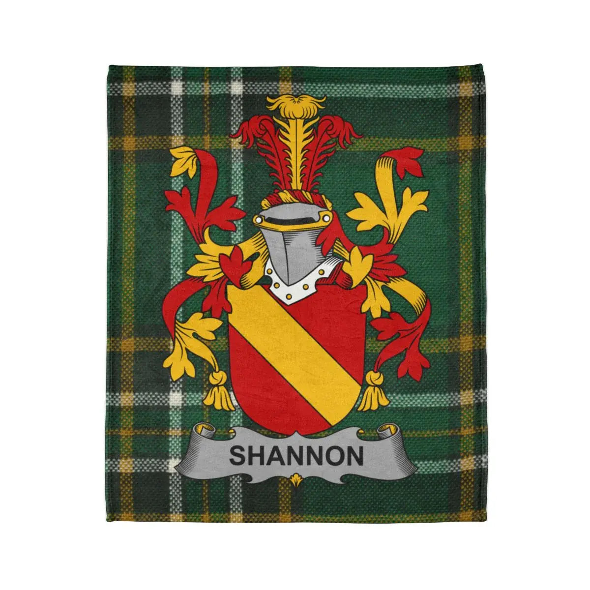Shannon Family Crest Tartan Background Blanket