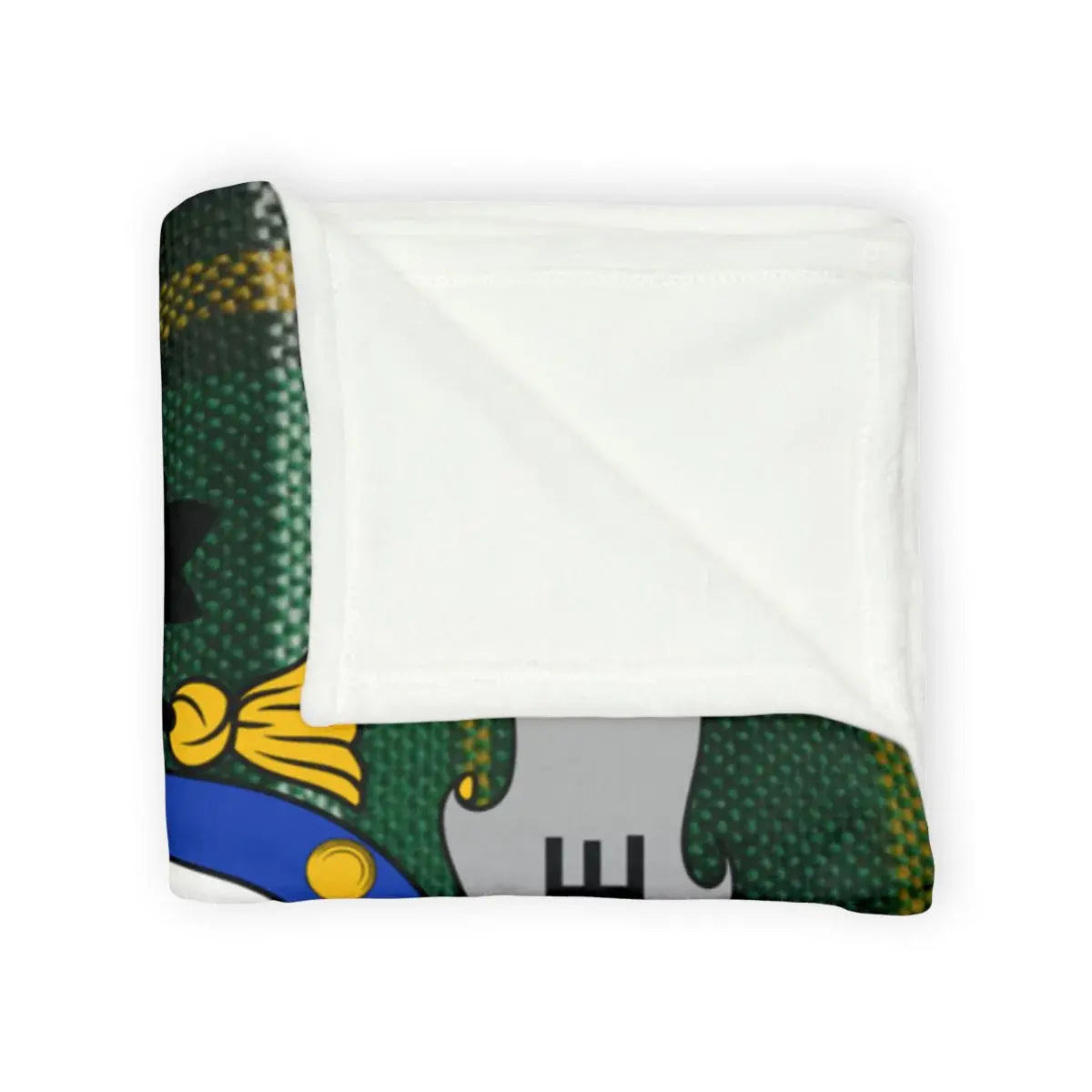 Cozy Green Patterned Fleece Throw Blanket