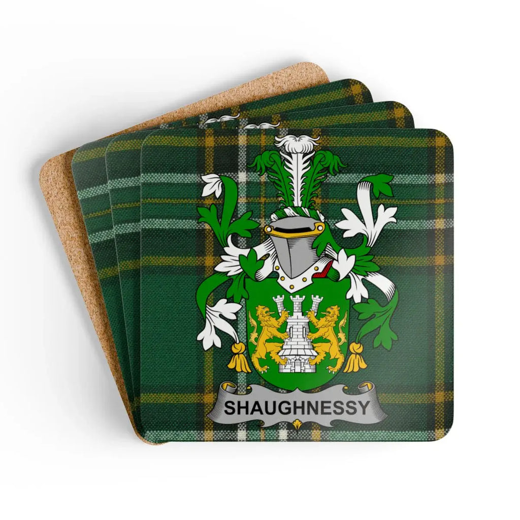 Shaughnessy Family Crest Plaid Design Coaster product type
