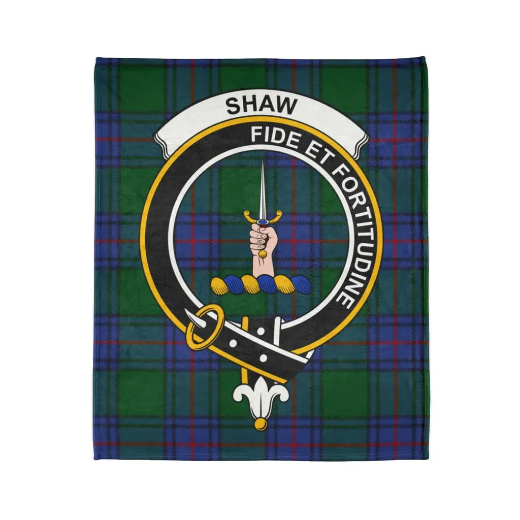 Shaw Fide Et Fortitudine Tartan Blanket
