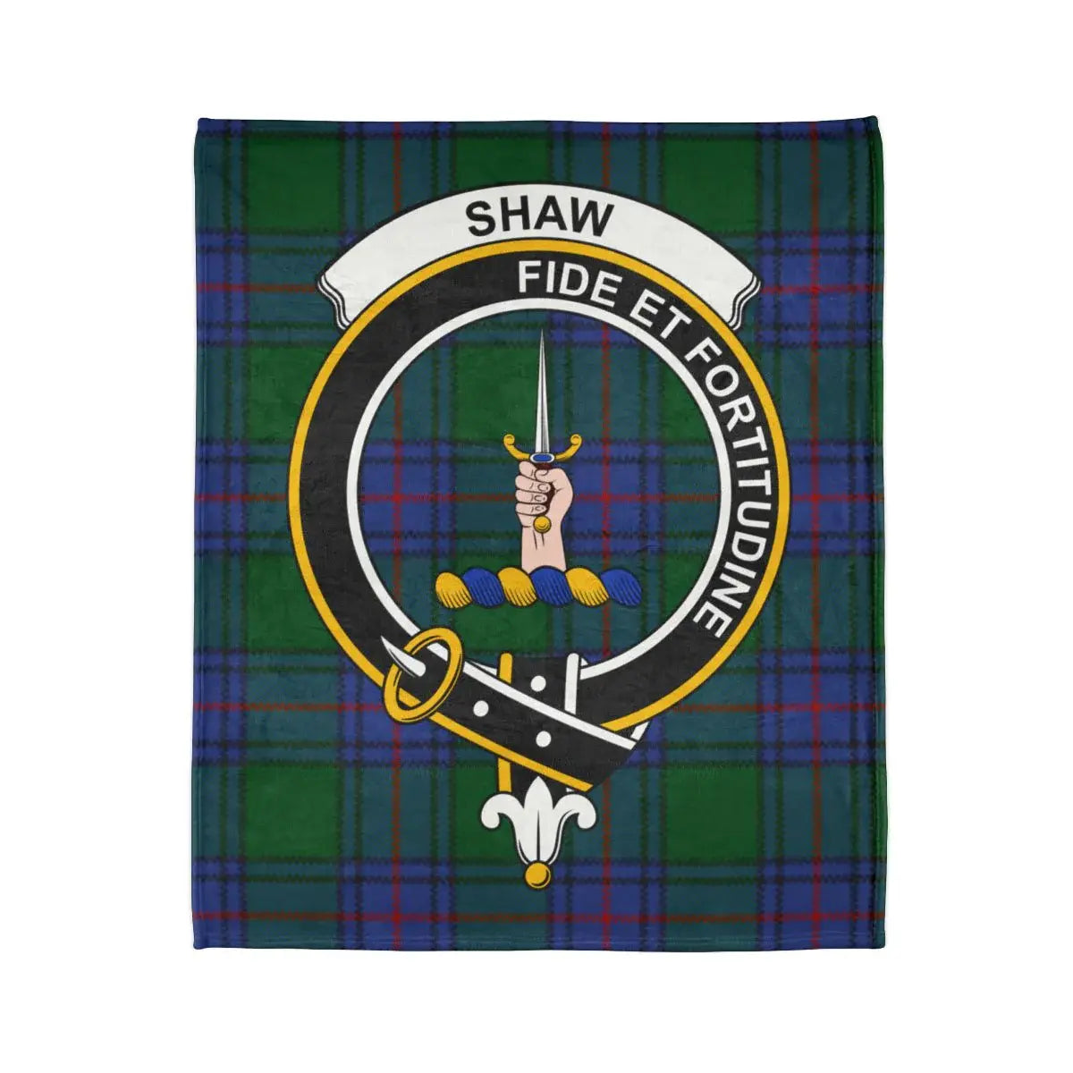 Shaw Fide Et Fortitudine Tartan Blanket