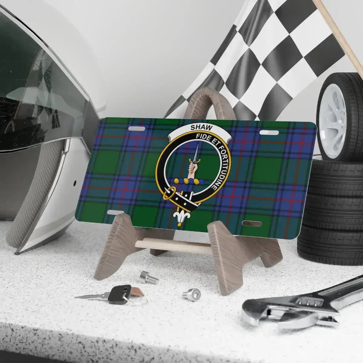 Tartan Shaw Fide Et Fortitudine License Plate product