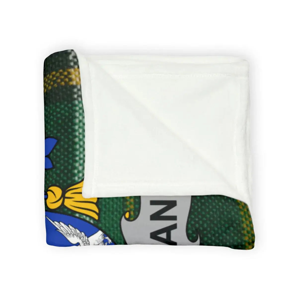 Cozy Green and Blue Patterned Blanket Product