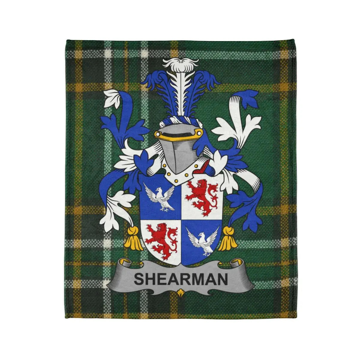 Shearman Family Crest Tartan Blanket Throw