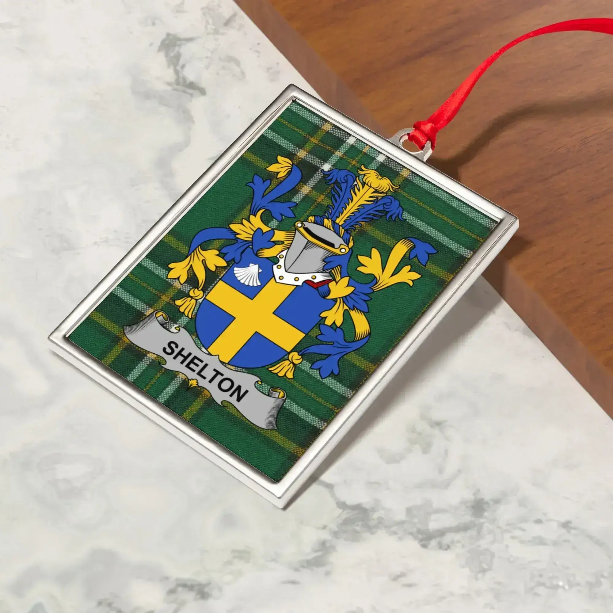 Family Crest Ornament with Shelton Coat of Arms product type